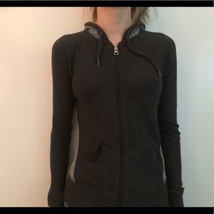 Gray mesh hoodie